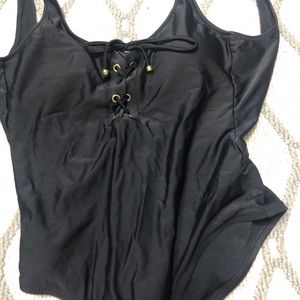 Mossimo supply co lace up low back one piece